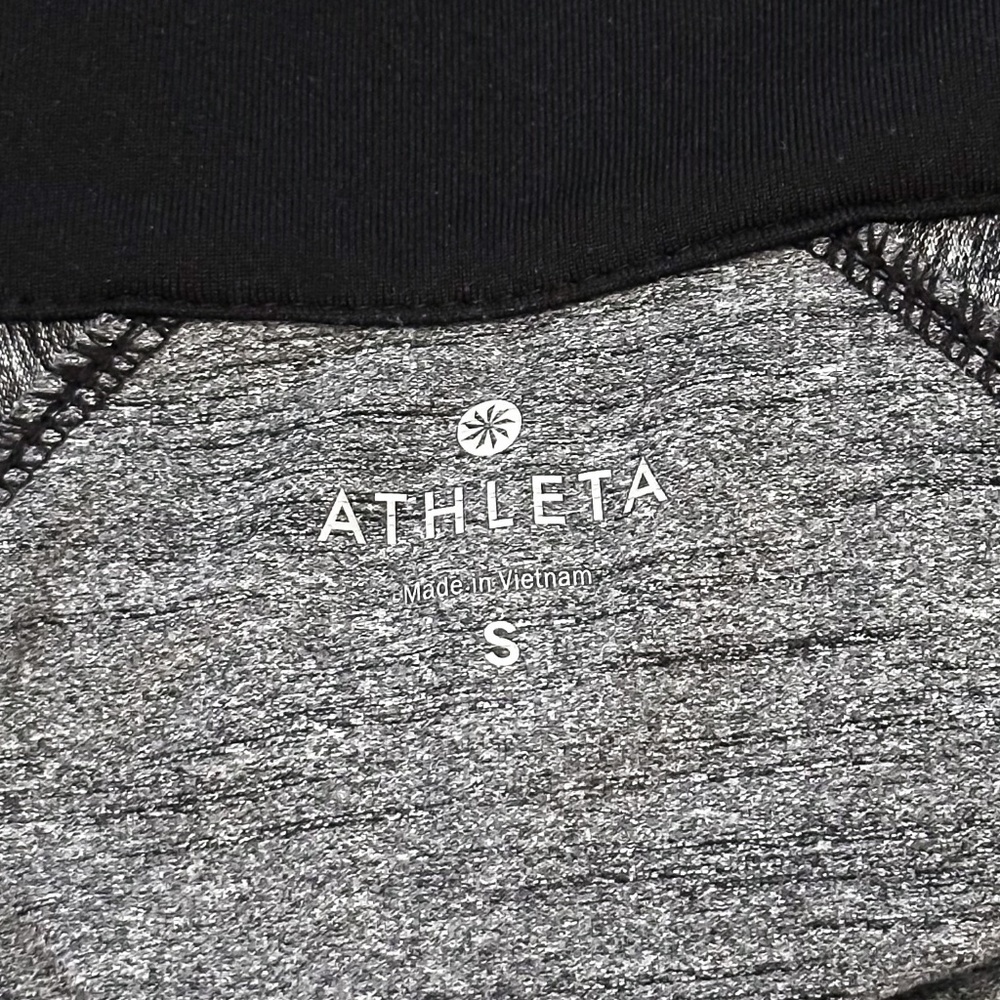 Athleta Women’s Running Wild Half Zip Long Sleeve Pullover Jacket Gray Black - Picture 8 of 9